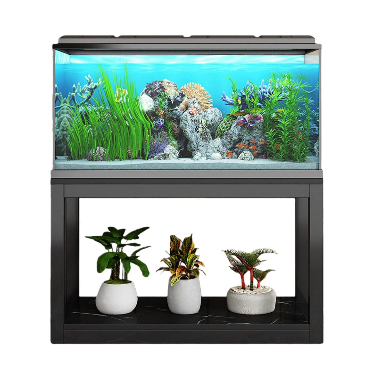 Support Aquarium Double Couche SLE D Robuste Finition Haute Résistance Multi-Taille