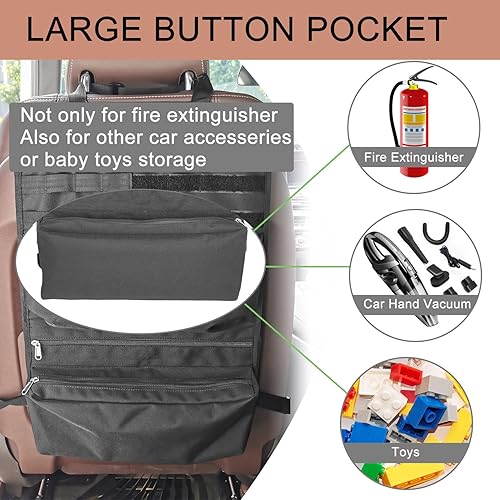 Miniatura 5 de Buraku Organizador de respaldo de asiento de vehículo para extintor de incendios  Bolsa de almacenamiento al vacío para automóvil  Viaje por
