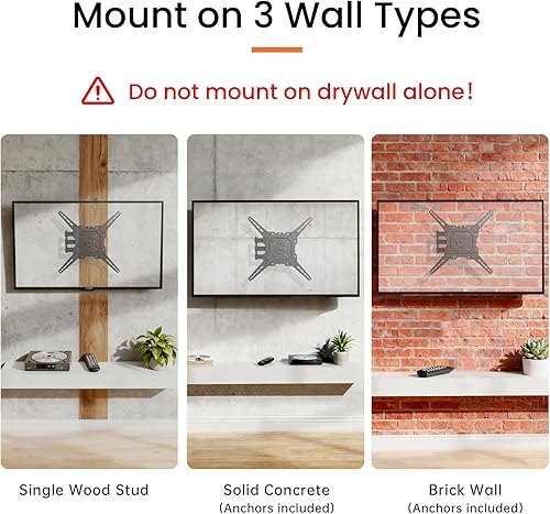 Miniatura 8 de H&C(hcck&Cllassp) Soporte de montaje de pared para monitor de TV articulado de movimiento completo para televisores de 23 a 55 pulgadas, brazos