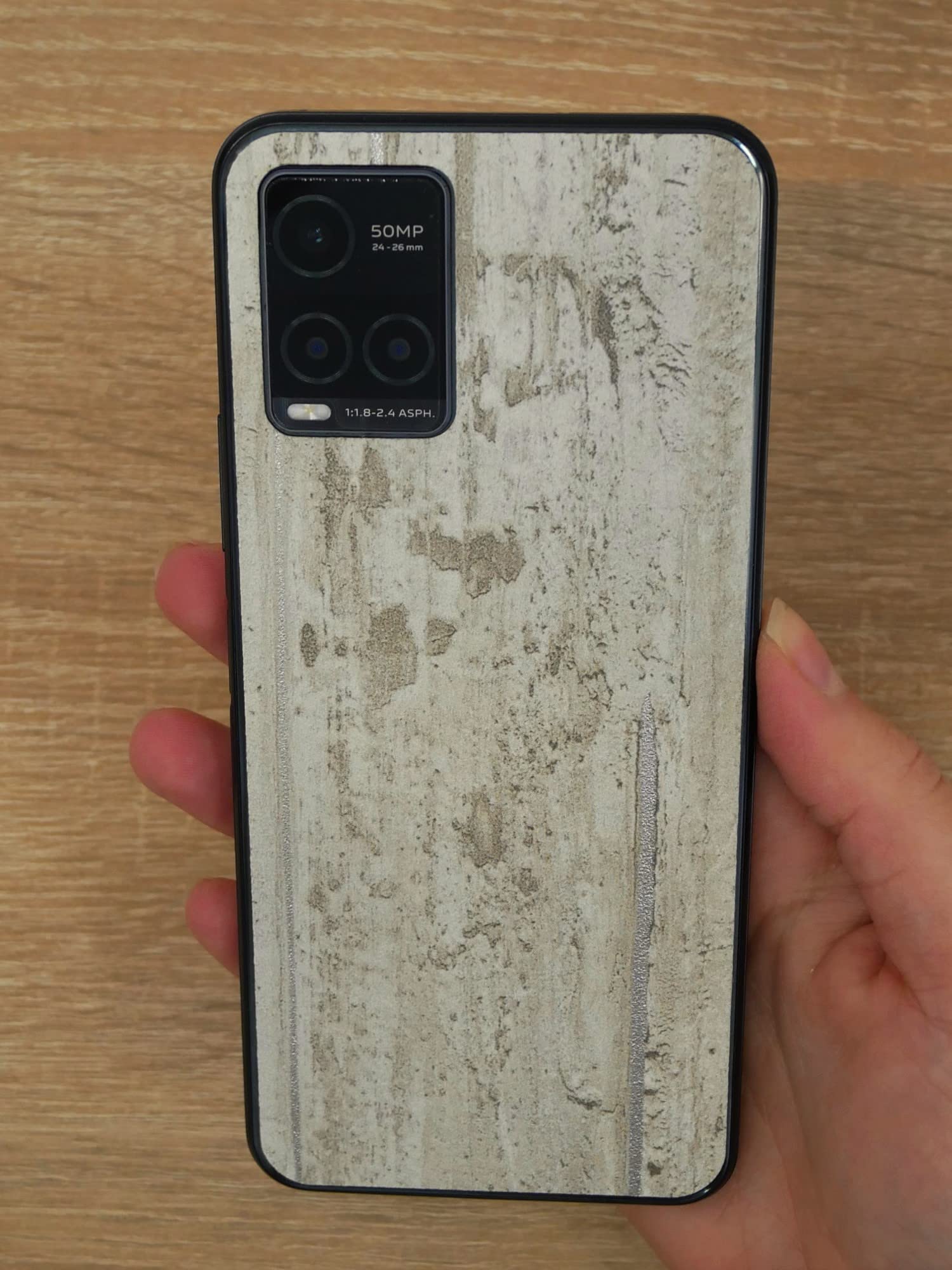 Apgo Rückseiten-Folie Für ZTE Blade V2020 5G – Schutz Vor Kratzern Im Coolen Beton-Look