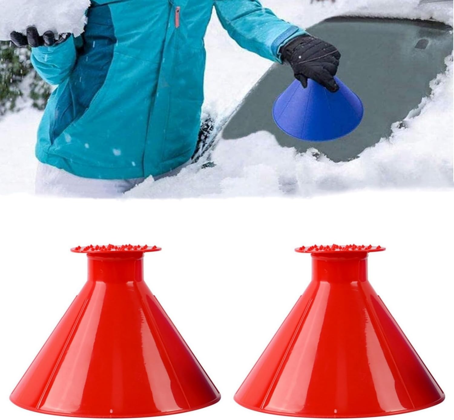 DURAGS Ice Scrapers for Car Windshield,2pce Colorful Ice