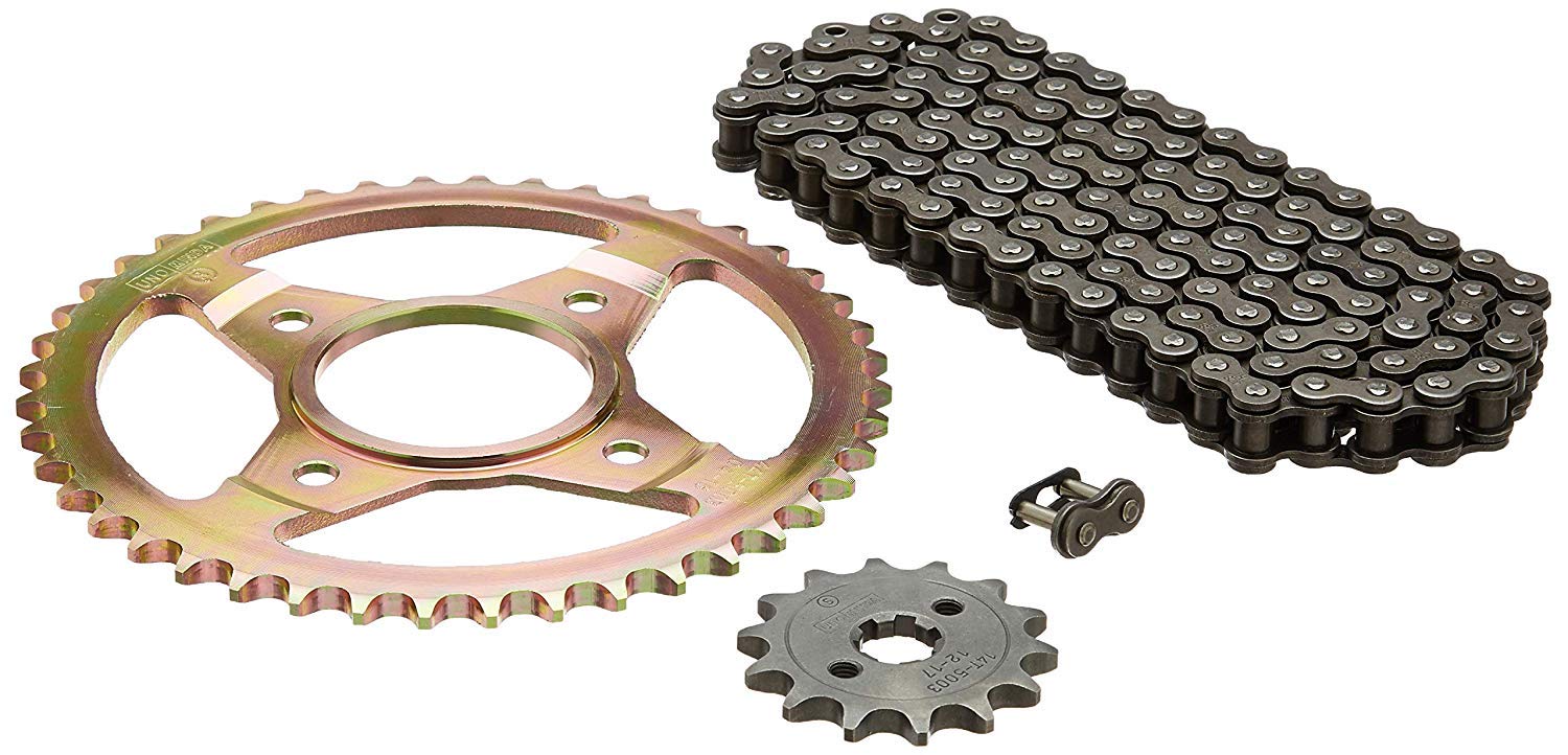 Uno Minda CH5003 Quadra Rivet Chain & Alloy Steel Hardened Sprockets
