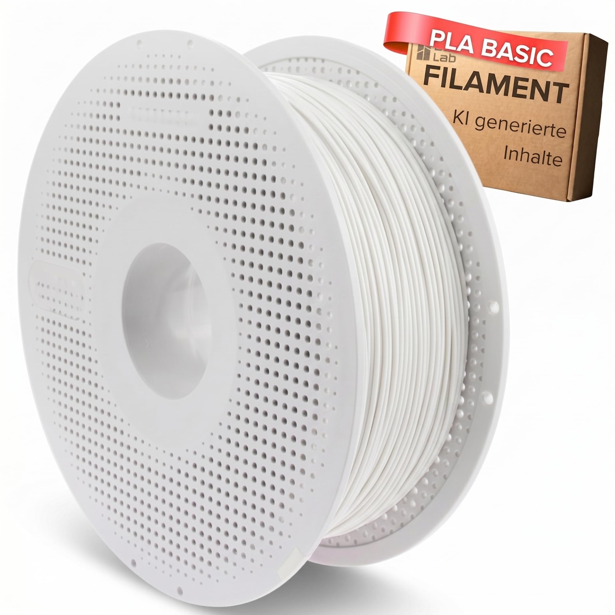 Filamento PLA Basic para Bambulab con bobina y chip RFID de 1,75 mm, 1 kg (blanco)