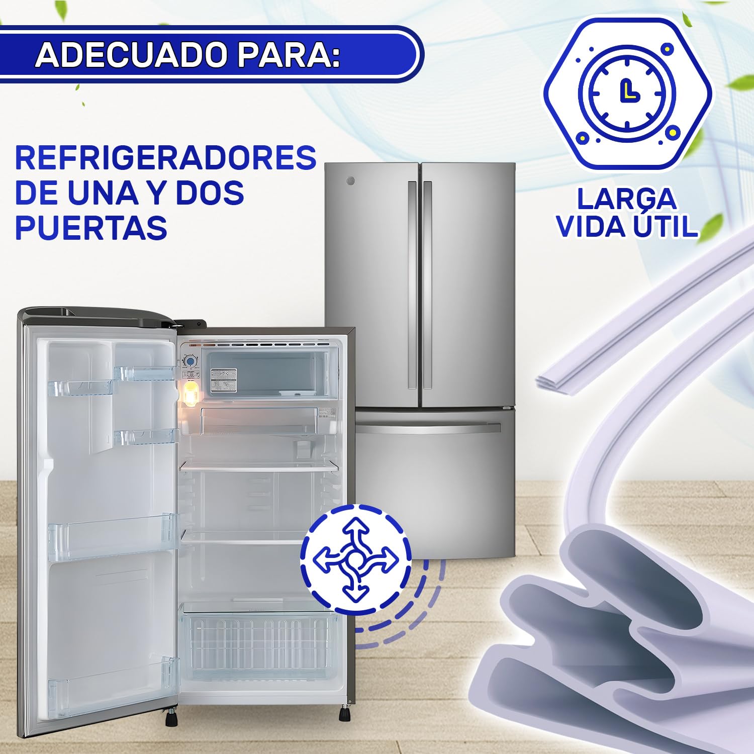 Goma Nevera Universal 2 m para Frigorífico con Congelador - MONTERAL