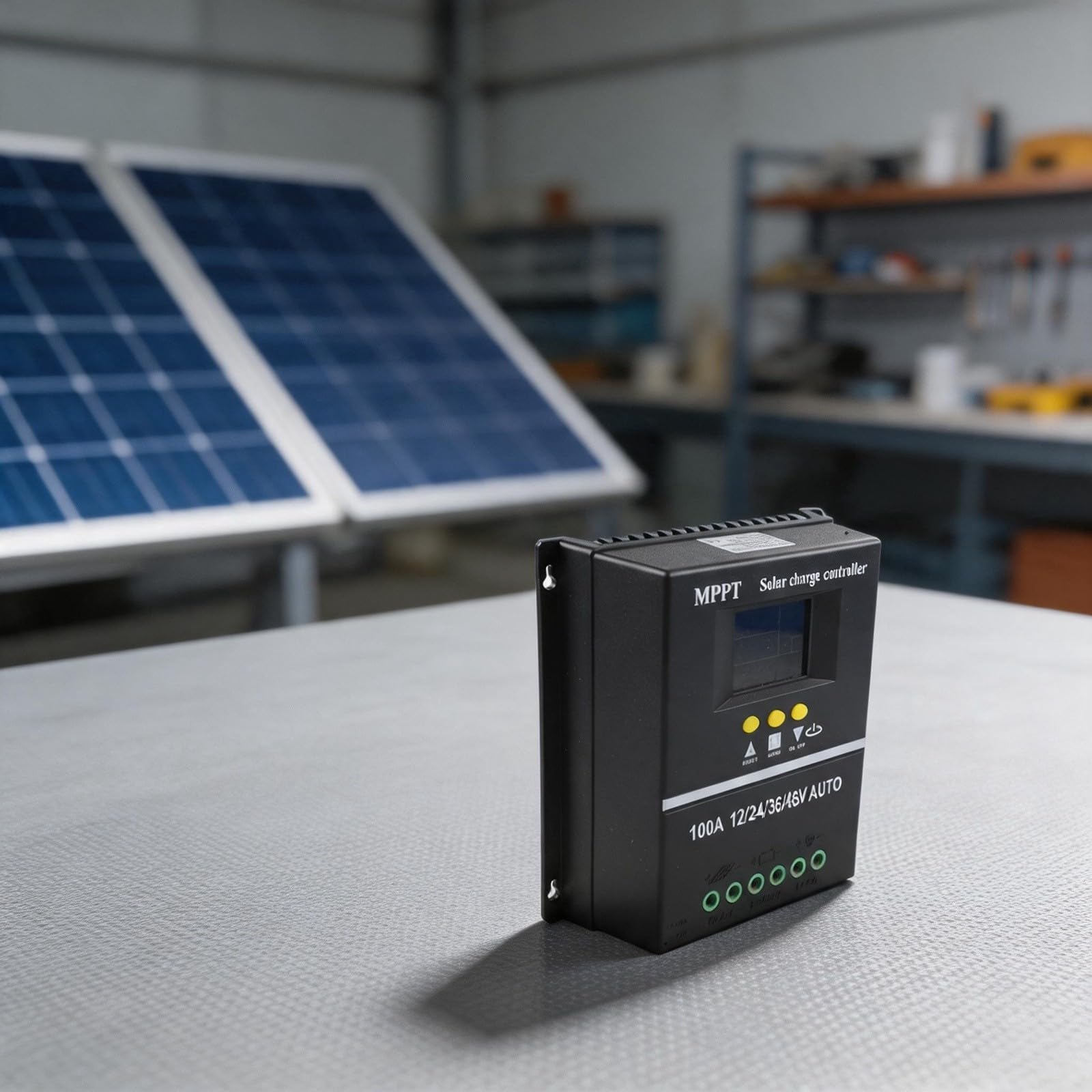Régulateur de charge solaire, régulateur MPPT 100 A, 12 V 24 V 36 V 48 V écran LCD entrée 100 VDC pour système de panneau solaire