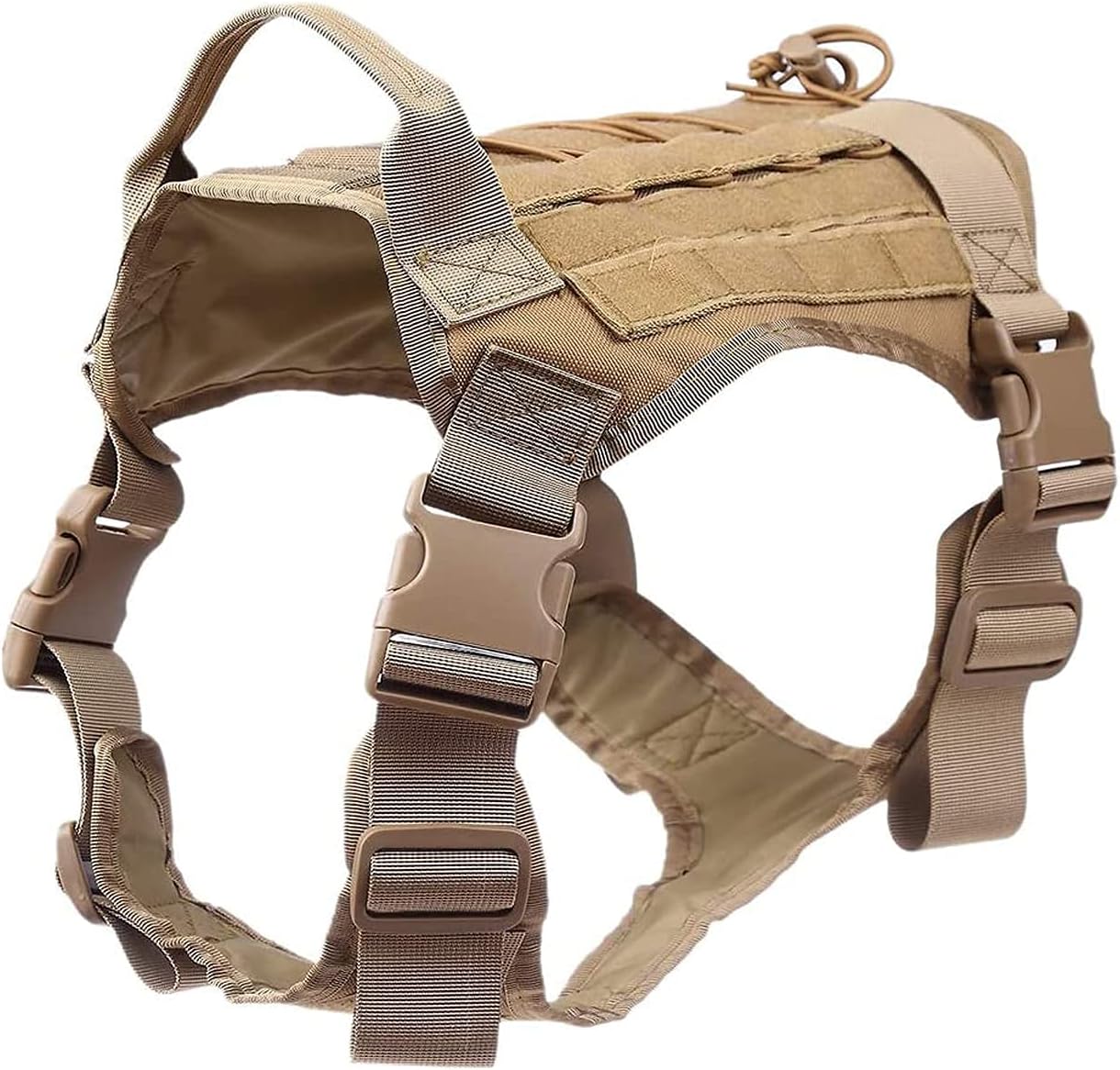 Spring.Rd Tactical Dog Harness Vest with Handle No-Pull Adjustable with Hook Loop for Training Hunting Hiking Walking (Khaki, XL) 3 71r7CpFA1uL. AC SL1500