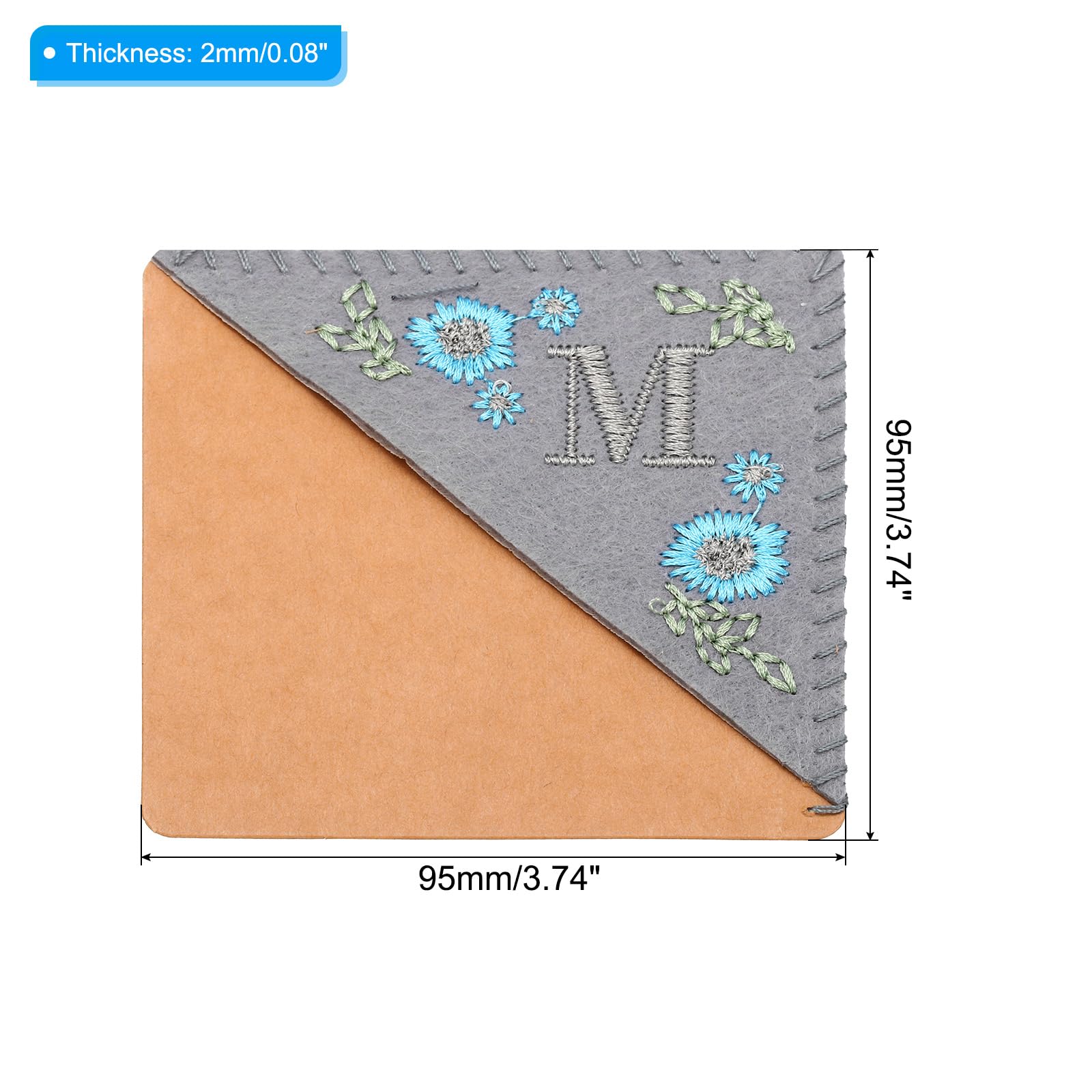 PATIKIL Personalized Embroidered Corner Bookmark - Image 2