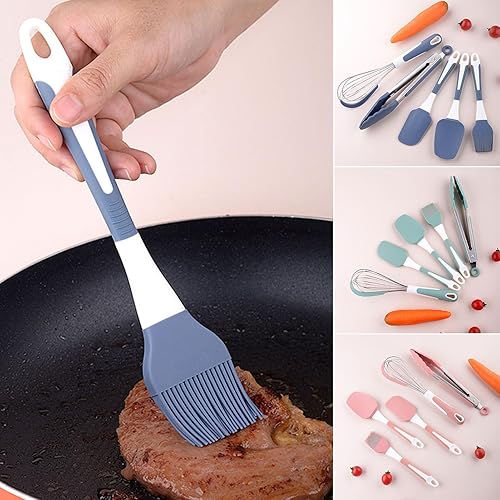 Miniatura 9 de Juego de utensilios de cocina 5 unidsset de utensilios de cocina, mango cómodo, resistente a altas temperaturas, no suave, de silicona, color de