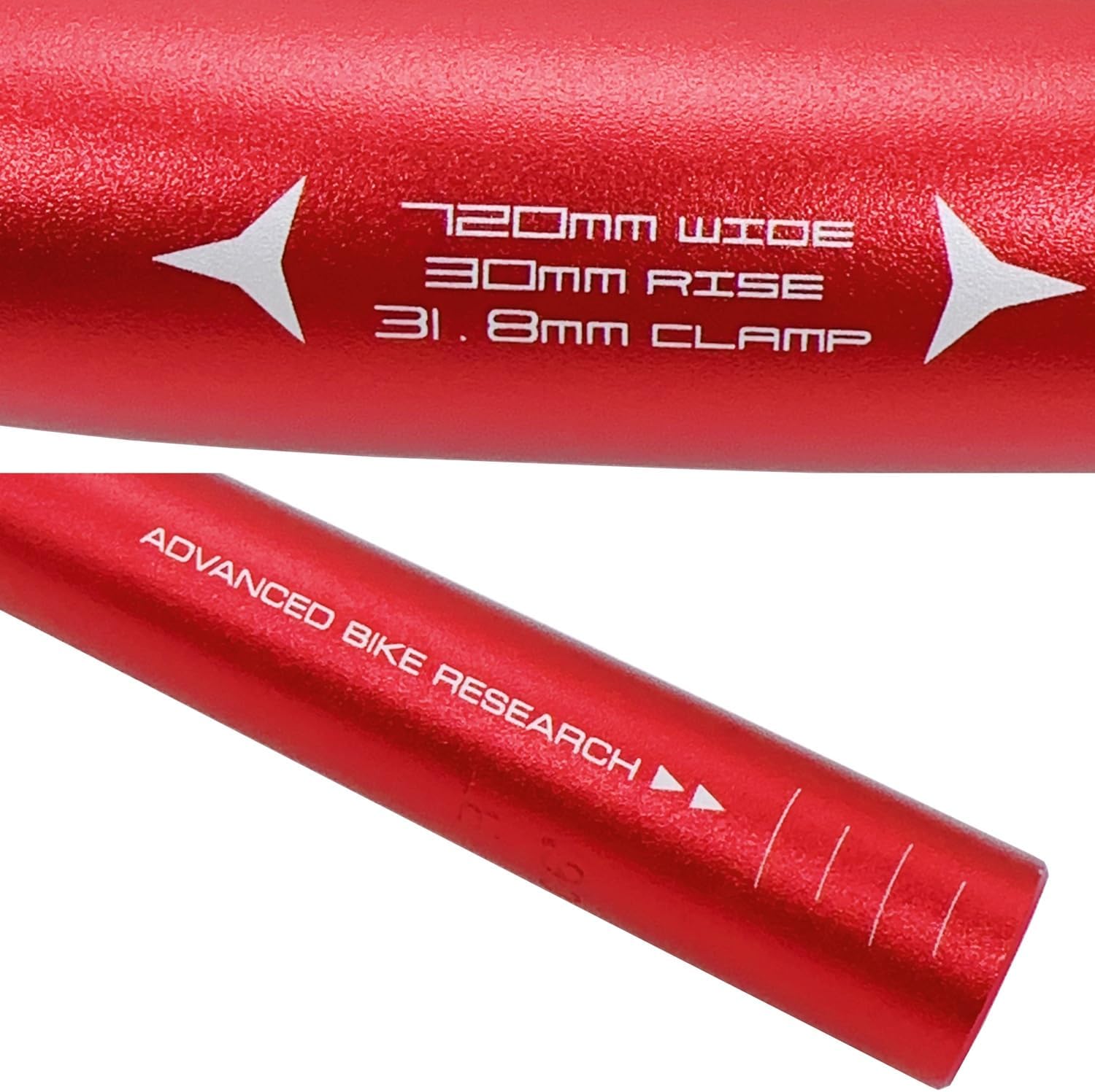 MTB Mountain Bike Handlebar, Aluminum Alloy MTB Handlebar, 31.8mm Diameter, 720mm Wide Bicycle Bar(25° Handlebar 720mm) (Red)