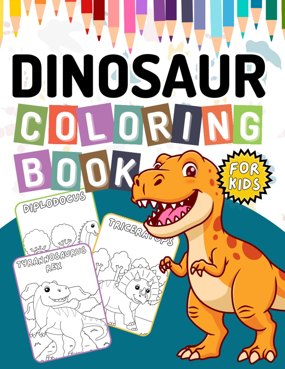 Dinosaur: Fun Learning and Coloring book for kids