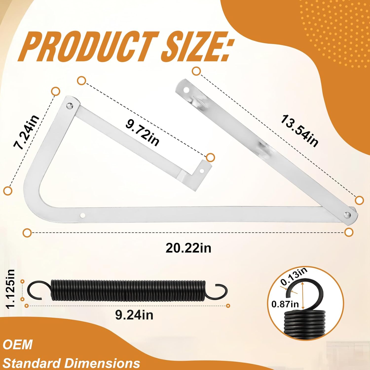 55-1 Attic Ladder Spreader Hinge Arms with Springs,Compatible with Werner (Mk1 Thru Mk3),A2208 A2210 A2508 A2510 W2208 W2210 W2508 W2510 WH2208 WH2210 WH2508 WH2510 WH3008 WH3010, MFG 2006 and Older