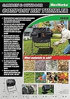 Vista 7 de MaxWorks 50891 - Contenedor de compostaje de doble cámara, 42 galones, incluye guantes