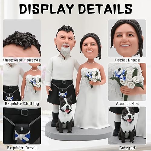 Miniatura 9 de AIOU AIOU Figuras de Bobbleheads personalizadas de 8 pulgadas para una persona como aniversario de la madre, día del padre, graduación, cumpleaños,