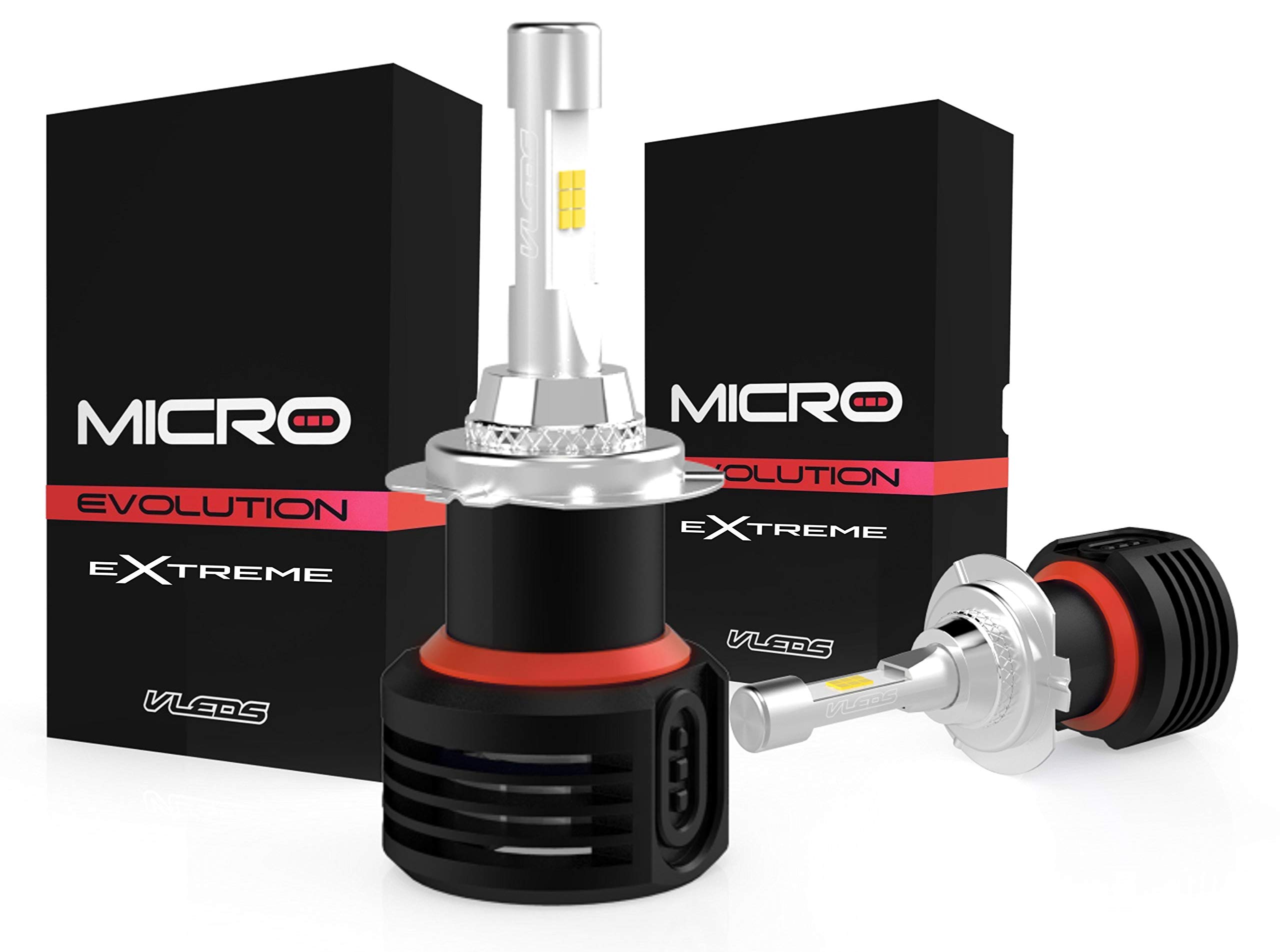 VLEDS 4500lm 5000K White Micro Extreme LED Headlights H11 H8 H9