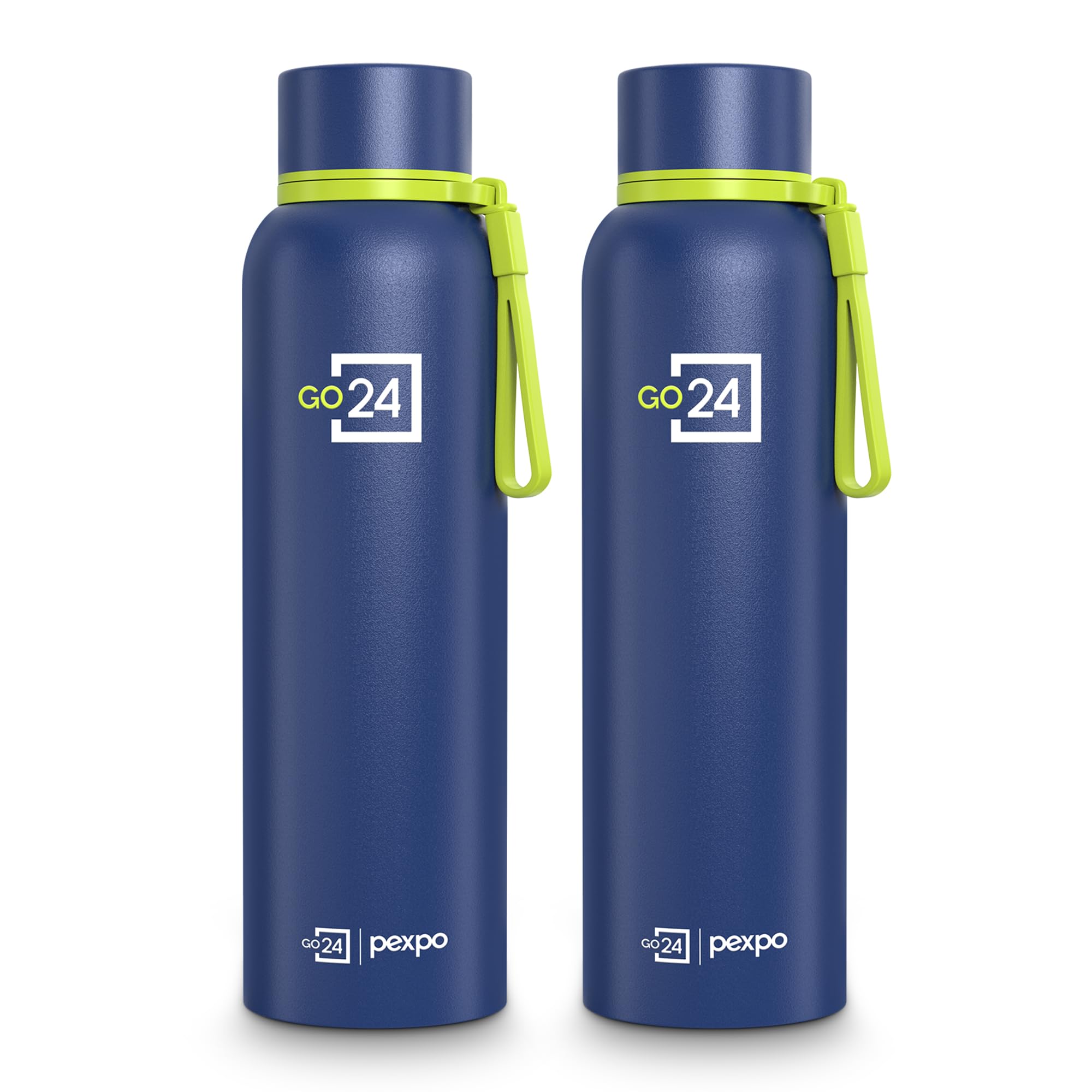 Go24 pexpo Stainless Steel Thermo Flask Bravo Denim Blue 980ml