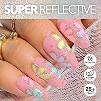 Vista 2 de KIARA SKY Esmalte de gel DiamondFX Reflective Glitter Soak Off con efecto de polvo Sparkle Diamond 0.5 fl oz, Beets It (morado)