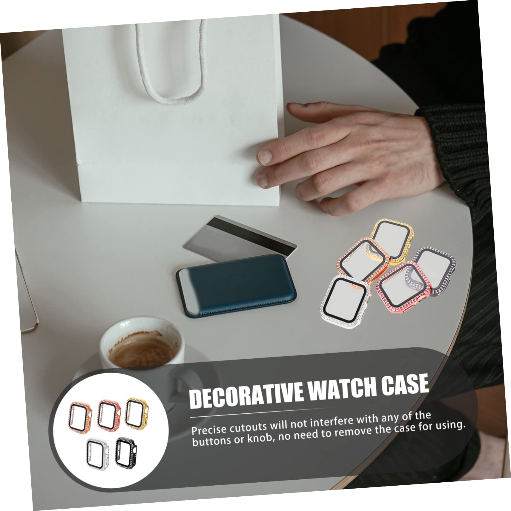 Uonlytech 15pièces Coque Décorative pour Montre Anti-Rayures pour Étui Compatible avec