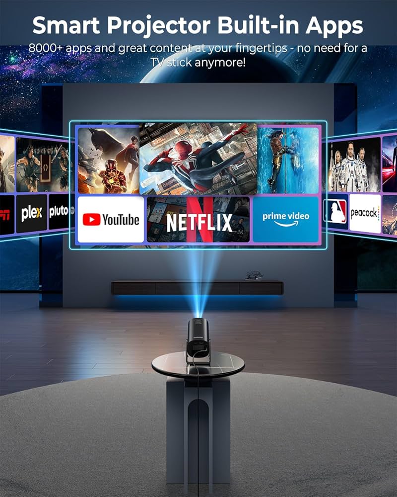 Amazon.com: CLOKOWE Mini Projector, 4K 1080P Support