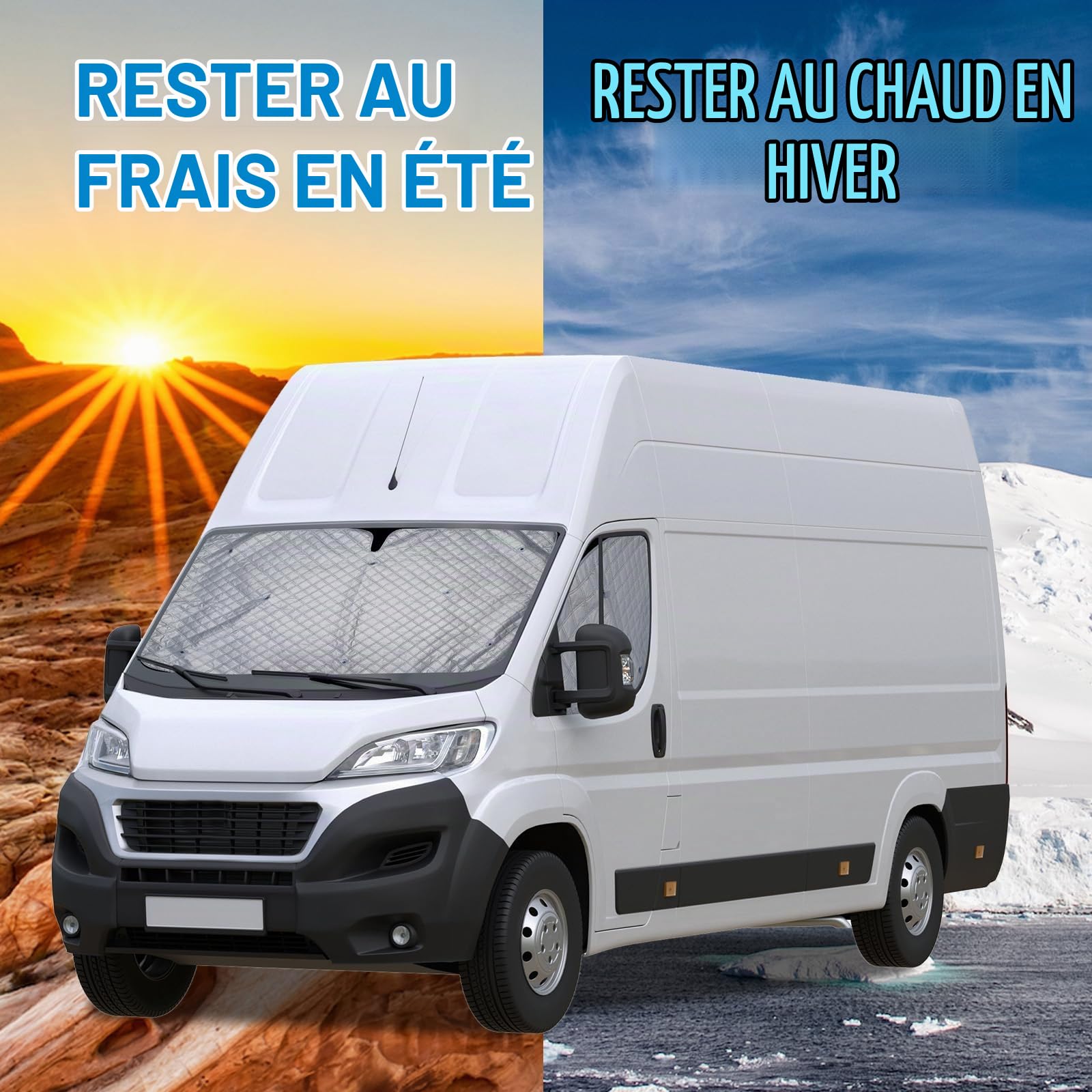 Pare-Soleil pour Fiat Ducato Pare-Soleil pour Pare-Brise de Camping Car