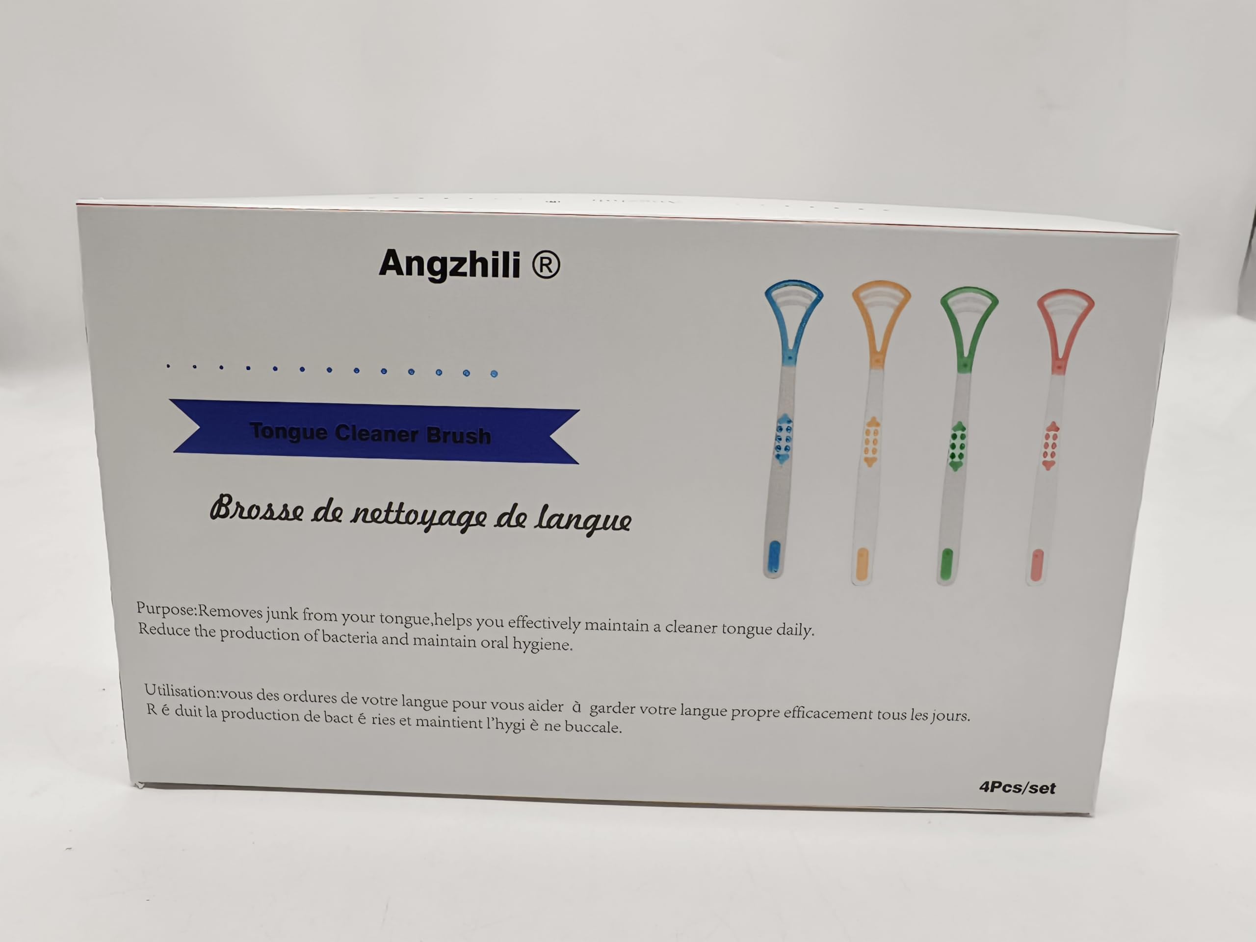 4 Pcs Tongue Scraper Tongue Brush Cleaner Cleaning Keep Fresh Breath