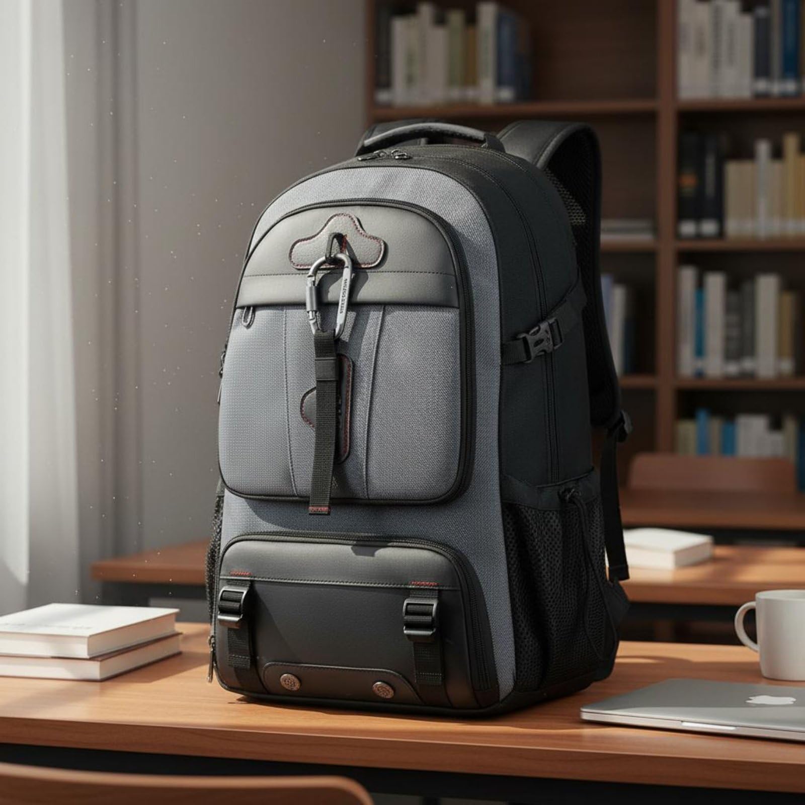 Baoblaze Mochila de Viaje Mochila Maletín Bolso con Compartimentos Separados para Electrónica y Ropa Funda Acolchada para Portátil de 16 Pulgadas Tela 1680D, Negro, Superventas+Mejorado