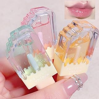 Skynest Glitter Lip Gloss, Fruity Shiny Lip Gloss, Moisturising, Iced Gloss, multi-colour, shiny, vegan Lip Oil Sheer Glos...