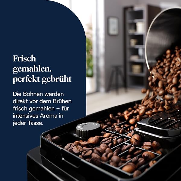 De’Longhi Magnifica Start - Perfetto Kaffeevollautomat mit klassischem Milchaufschäumer, 4 One-Touch-Getränke, Cappuccino, Espresso Kaffeemaschine, Soft-Touch-Bedienfeld, Schwarz (ECAM222.20.B) - 3