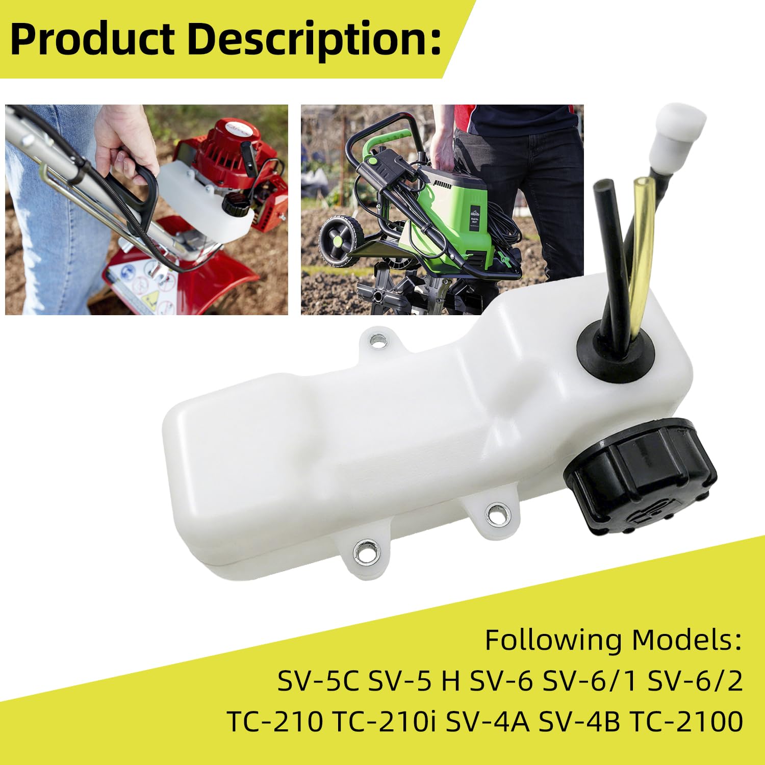 Kit réservoir de carburant A350000300 – Compatible avec les Mantis à moteurs 2 temps avec œillet à 3 trous et 3 tuyaux de carburant pour Echo Sv-5c Sv-5c/1 Tc-210