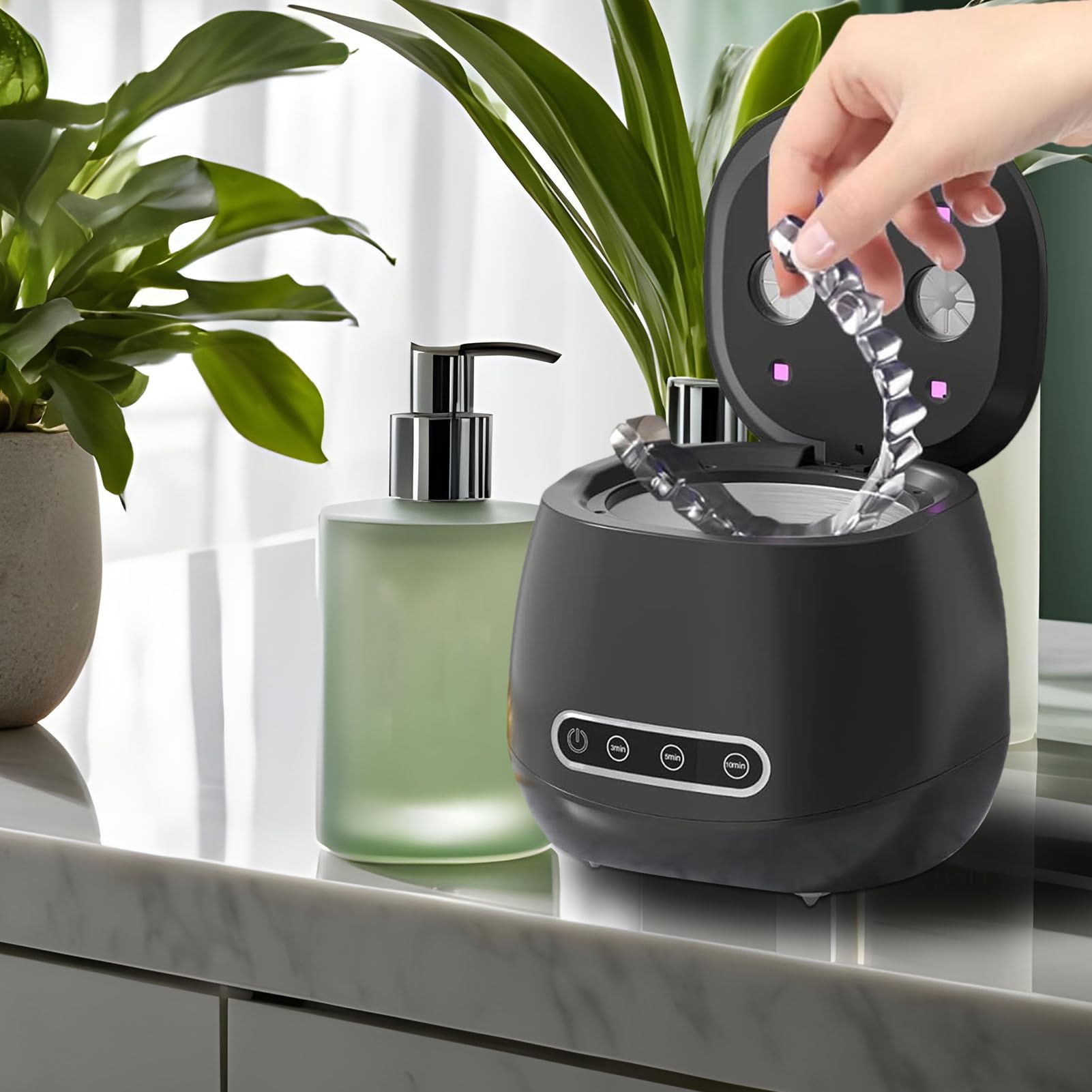 Pulitore ad ultrasuoni per dispositivi dentali | pulitore di allineatori