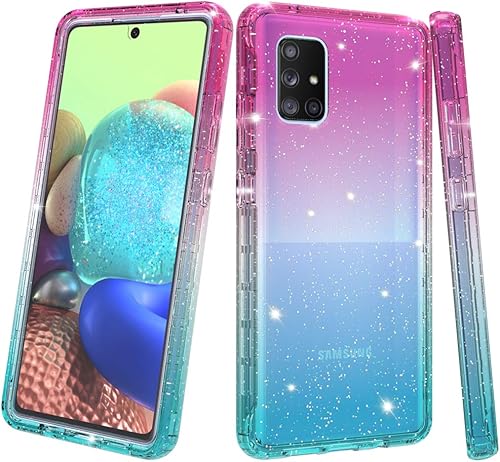 Miniatura 3 de Funda para Samsung Galaxy A71 5G (no compatible con A71 4G) de cuerpo completo, a prueba de golpes, con protector de pantalla integrado para niñas y