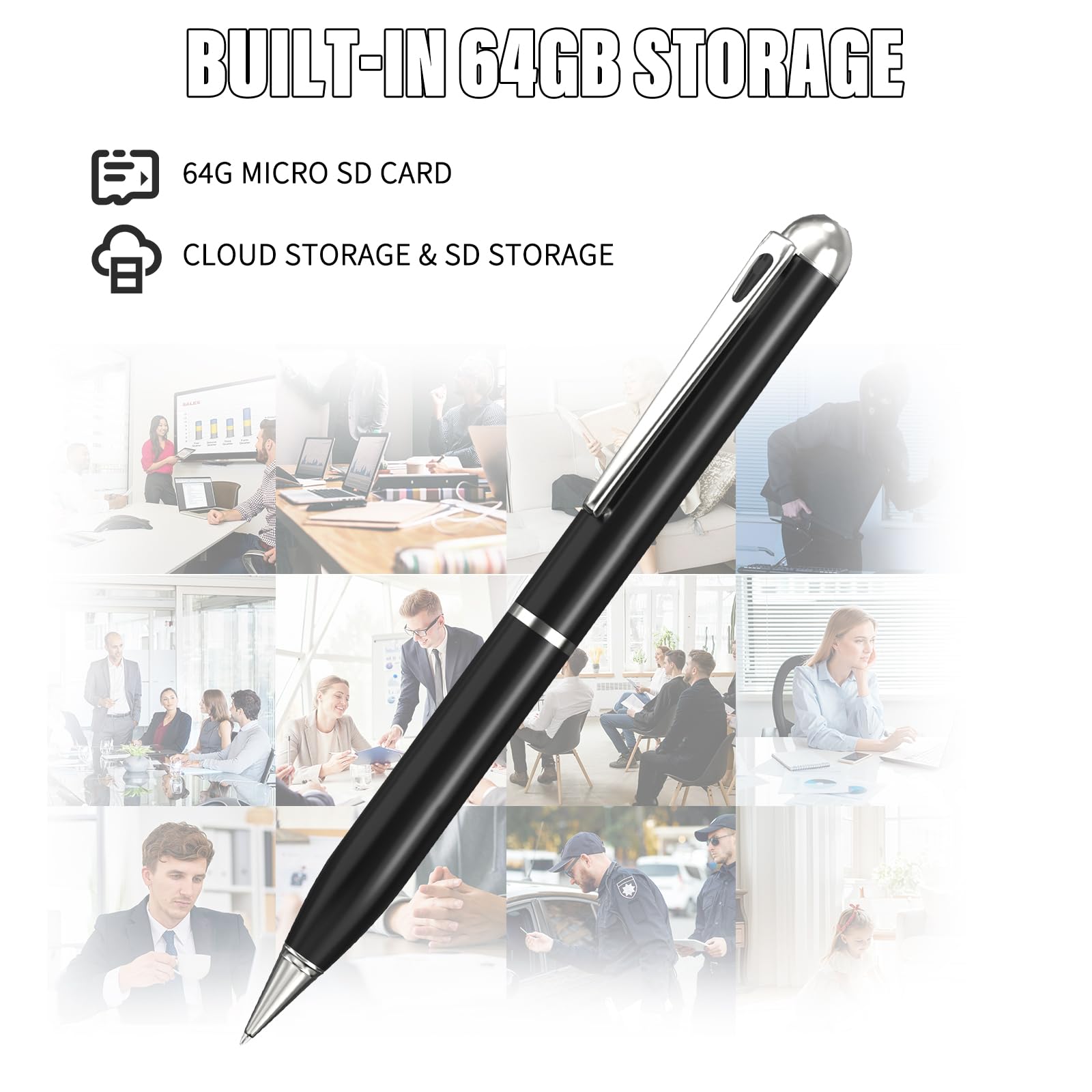 Thirdeyes 64 GB versteckter Kamerastift 1080P HD Spionagestift mit integriertem Speicher