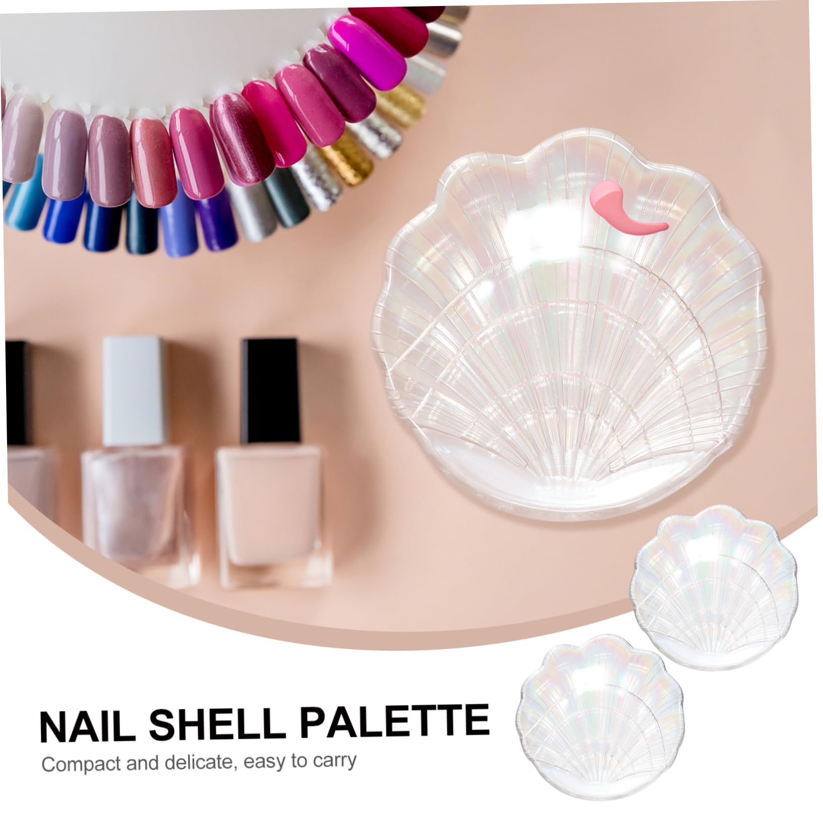 FRCOLOR Palette de 8 pièces de peinture artistique en résine - Plateau à ongles - Cosmétiques - Vernis à ongles - Plateau de beauté - Salon de beauté - Mélange de vernis à ongles - Flocons d'ongles -
