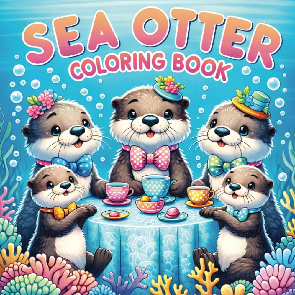 Sea Otter Coloring Book: 50 Amazing Facts & Coloring Adventures with Sea Otters for Kids, Learn, Play, and Explore