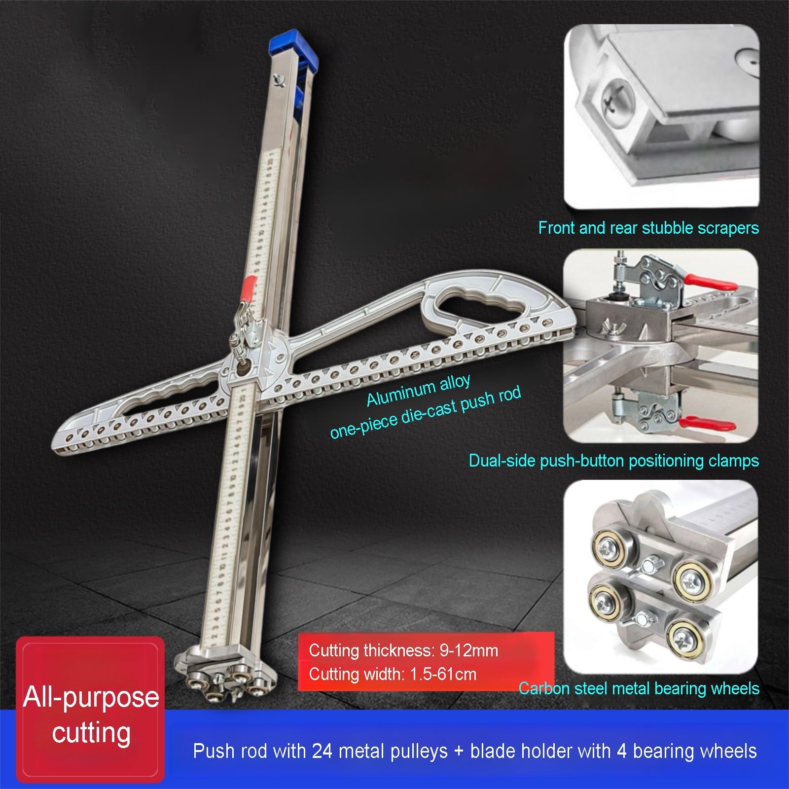 Taglierina per Cartongesso Pieghevole a Doppia Lama,Utensile da Taglio per Cartongesso,Strumento for Costruzione, Doppio Posizionamento Stabile e Preciso