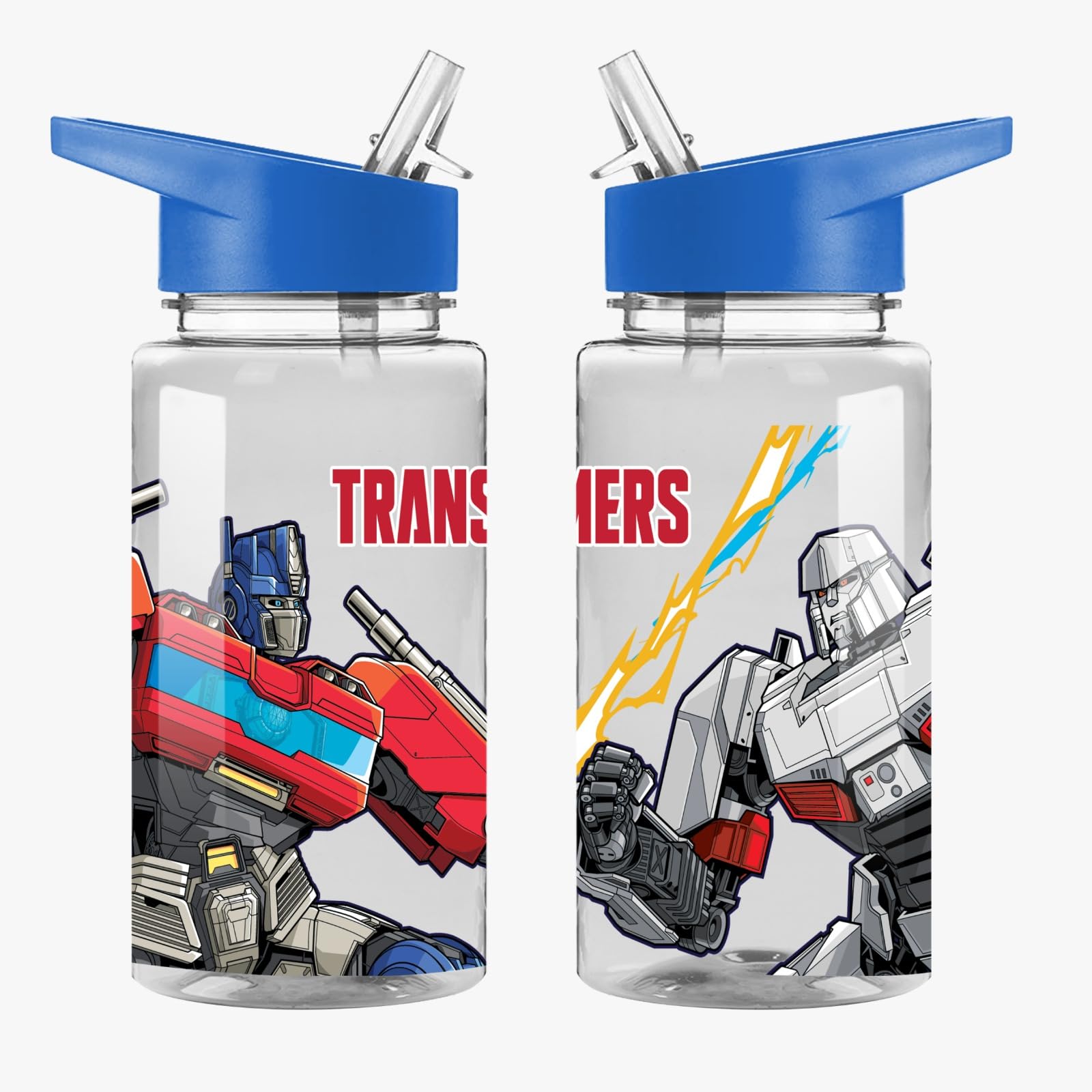 Tdl Transformers Official Kids Water Bottle 450Ml – Bpa-Free, Leakproof, Flick-Top Lid – Official Character Design Bottle For School, Nursery, Travel & Sports (Transformers)