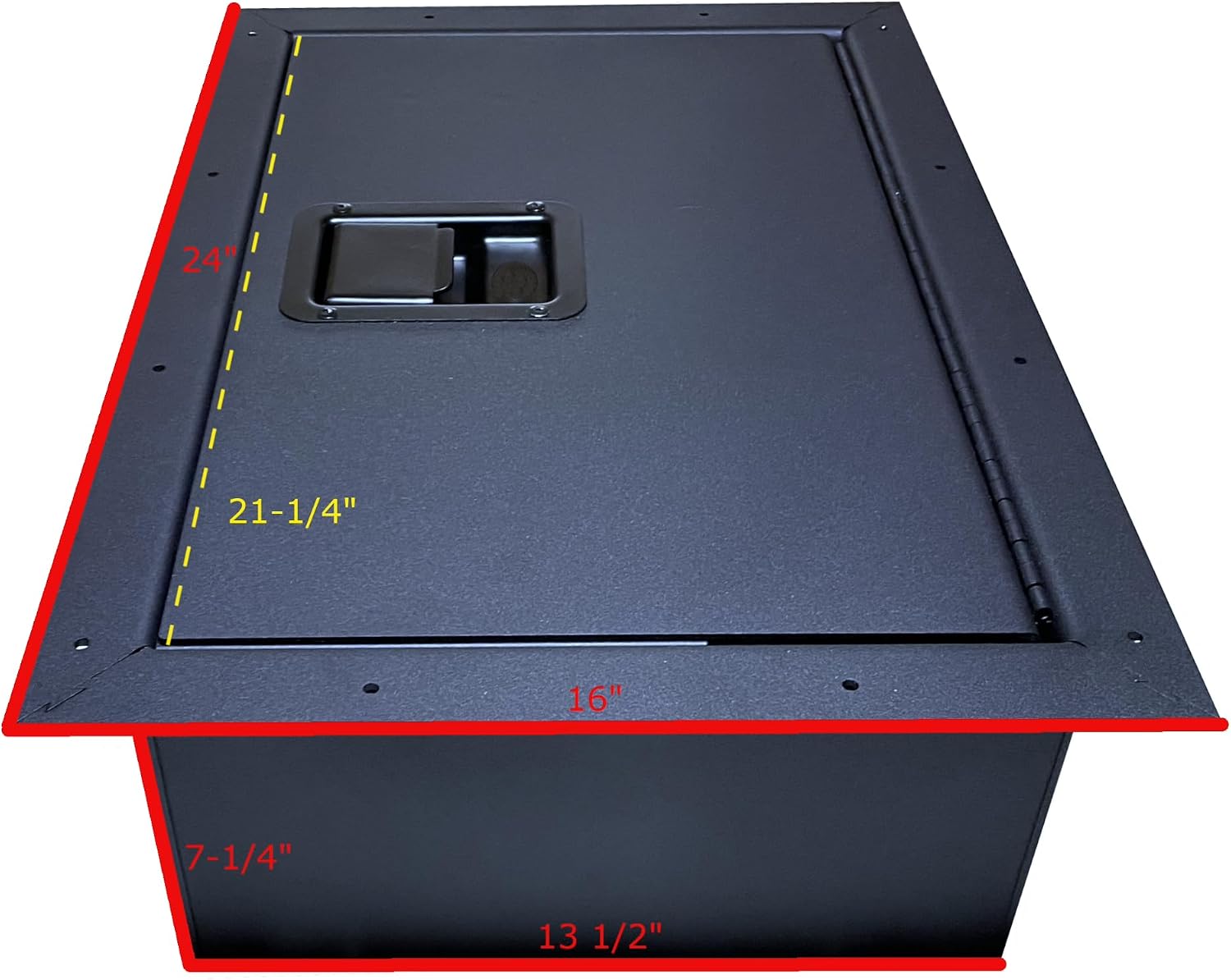 Floor Mounted, Storage Box for Toy Hauler, Cargo Race Trailers, or Home - 1,000lb Drive-Over Capacity, Non-Locking