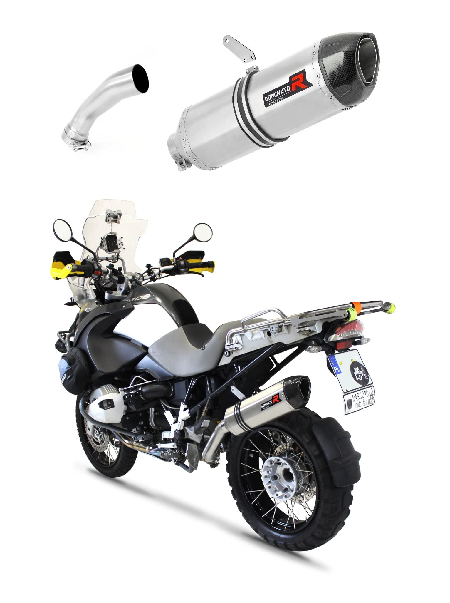 DOMINATOR EU Homologado aprobado Silenciador Escape HP1 compatible con R1200GS 2010-2012