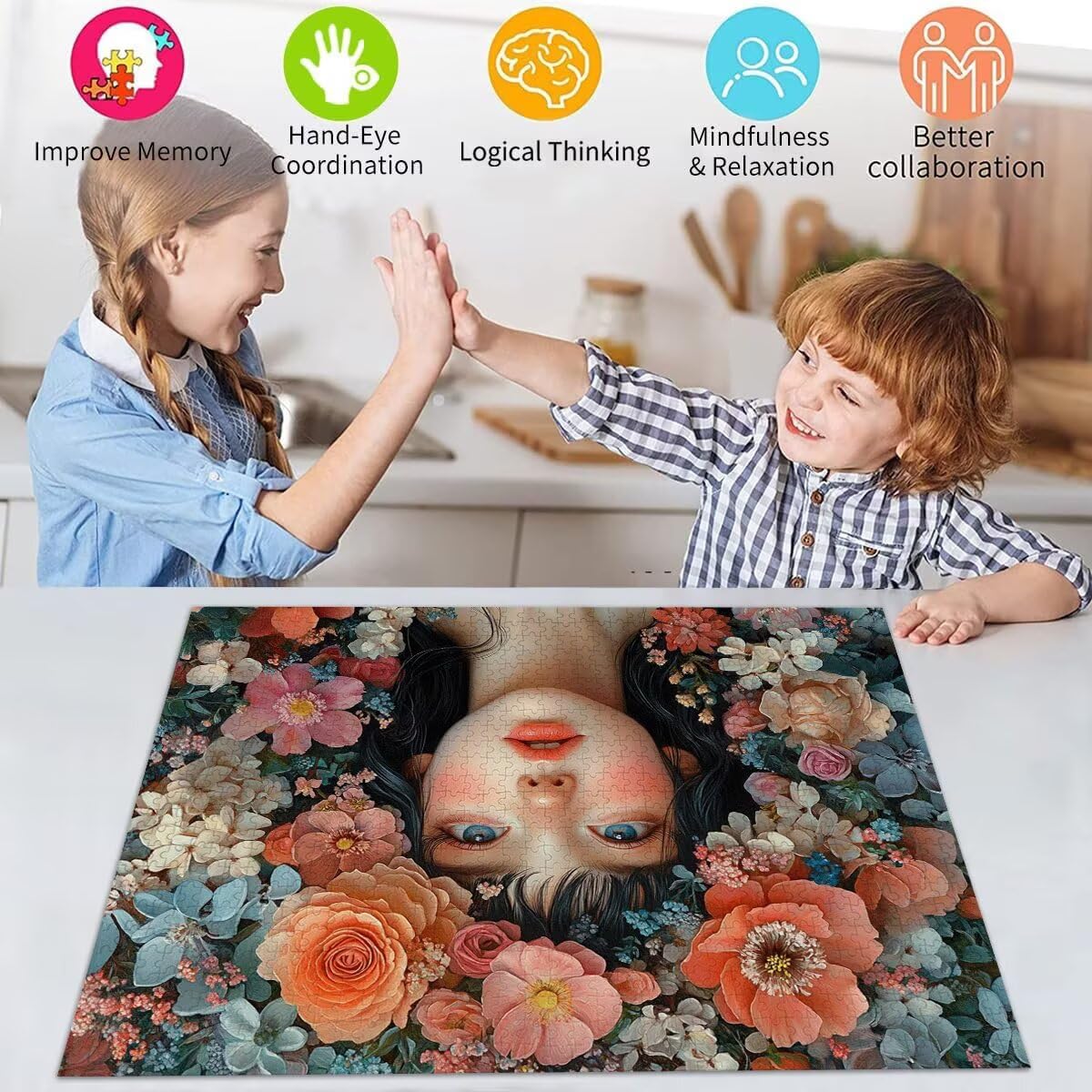 Puzzle Erwachsene 2000 Teile Mädchen Blume Educa Jigsaw für Kinder ab 8 Jahren Mädchen Jungen, Erwachsene Impossible Klassische Puzzles Schwer, Anspruchsvoll Spielspaß, Als Geschenke 70x99cm t-770