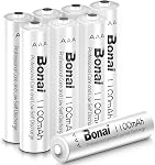 BONAI AAA Batteries rechargeables 24 Emballage, faible décharge auto 1100mAh 1.2V NiMH Piles HR03, Préchargé 1200 Cycles, piles rechargeables à faible rendement AAA pour télécommandes, souris sans fil, claviers