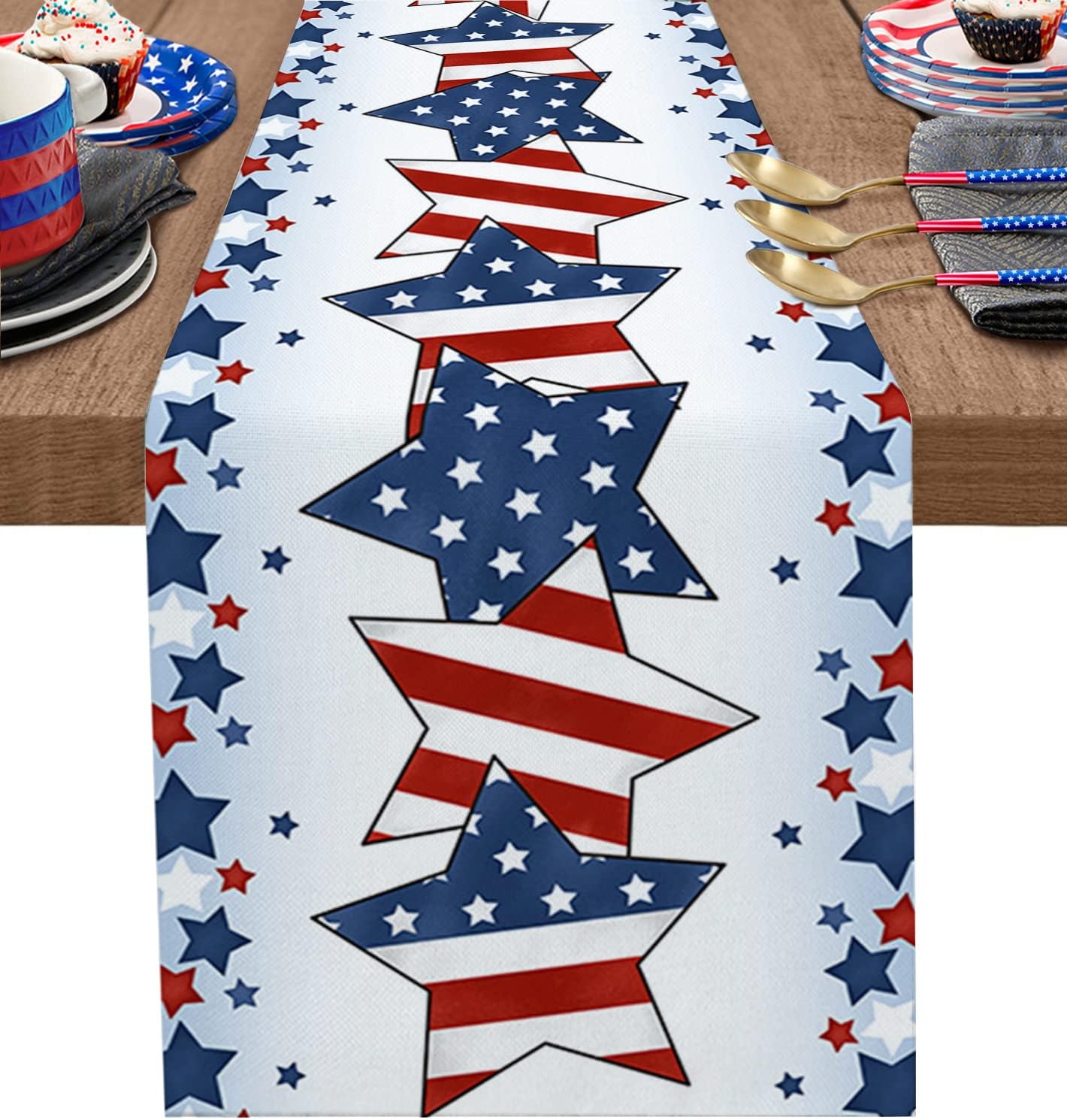 Independence Day Table Runner 90 Inches Long Farmhouse