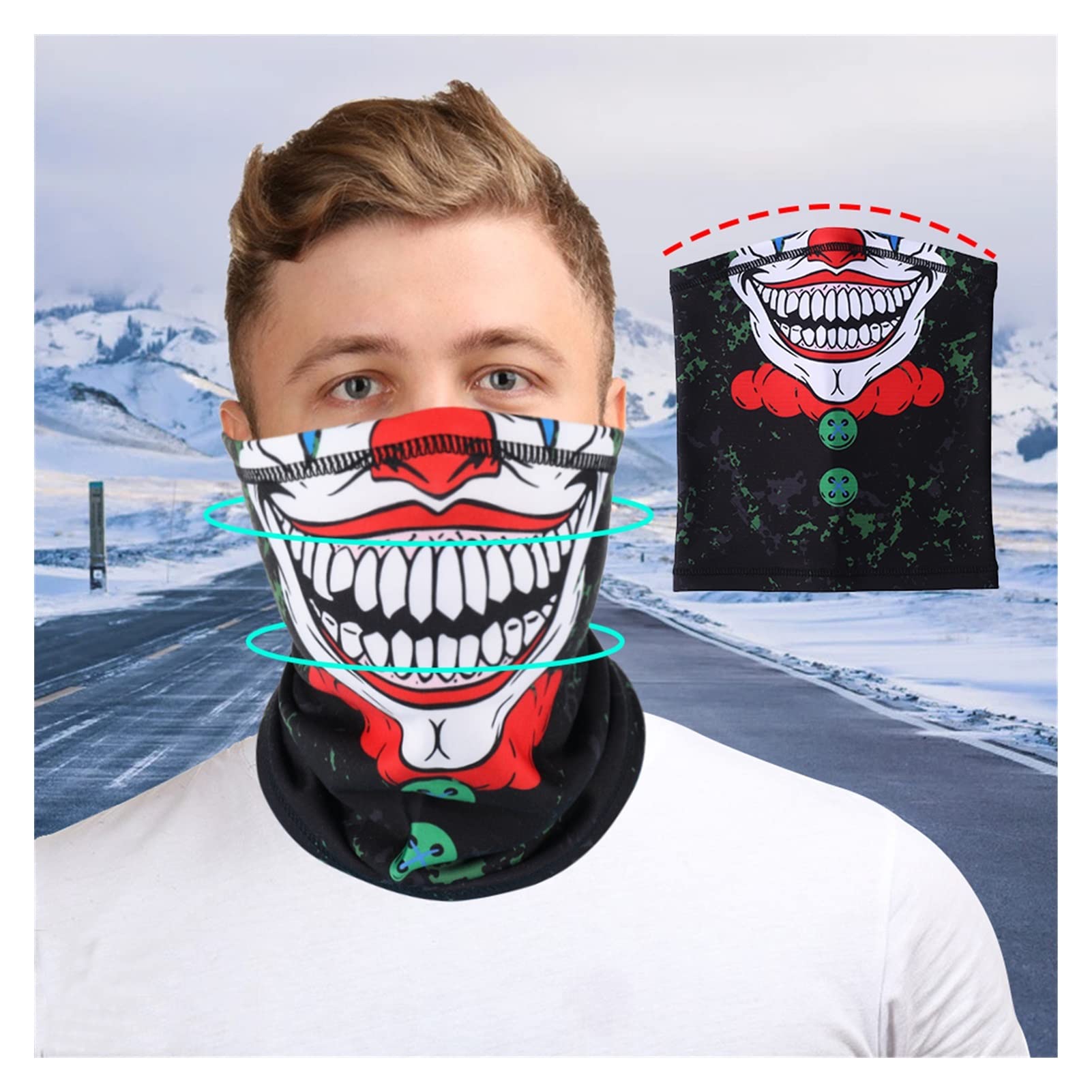 3D más cálido Cuello Termal de vellón Medio mascarilla de Tubo de Tubos Deportes Skiing Snowboard Snowboard Bandana for Mujeres Bufanda Invierno