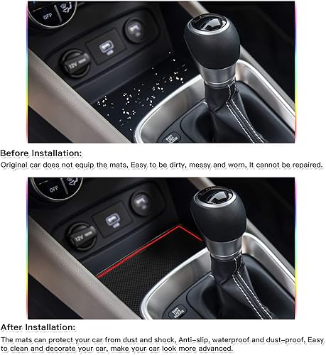 Vista 3 de SKTU para 2020 2021 2022 2023 2024 2025 2026 Hyundai Venue Tapete de ranura para puerta 2024 2025 2026 Accesorios para Venue Antideslizante