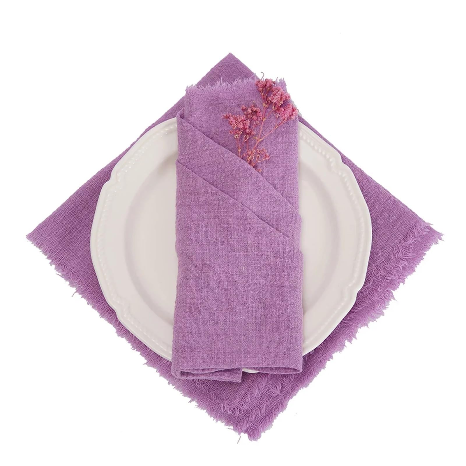 24pcs Cotton Napkin 32x32cm Tea Towel Wedding Party Table Decor Burrs Napkins
