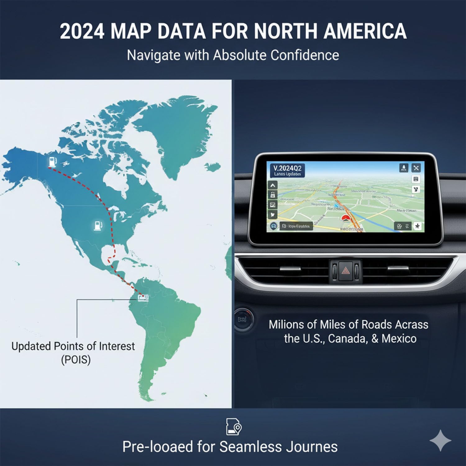 2026 Update Satellite Navigation SD Card Compatible with 2024 CX-30/3, 2024-2025 CX-5, 2024-2025 CX-90,Pre-Installed US CAN MEX Maps,Plug and Play Install,GPS in-Dash Navigation Accessories KMV666EZ1C