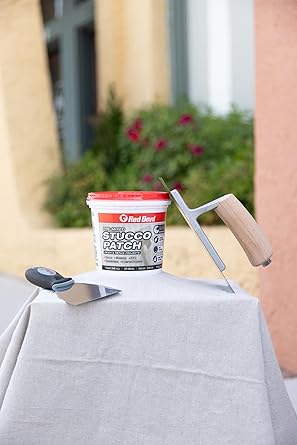 Red Devil 0450 Pre Mixed Stucco Patch, Off White, Quart, 1 Pack