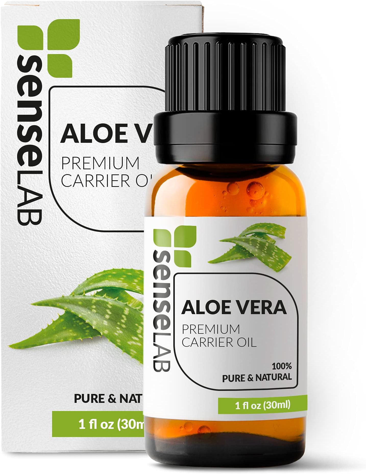 – Aloe Vera Oil - 100% Pure Extract Aloe Vera Carrier Oil Therapeutic Grade - Moisturizing Skin and Hair Care Oil - Relaxing Massage (30 ml)