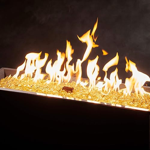 Miniatura 8 de The Outdoor GreatRoom Company Linear Crystal Fire Plus - Kit de quemador electrónico para fogata (CFP1242DSILP), 12 x 42 pulgadas, propano