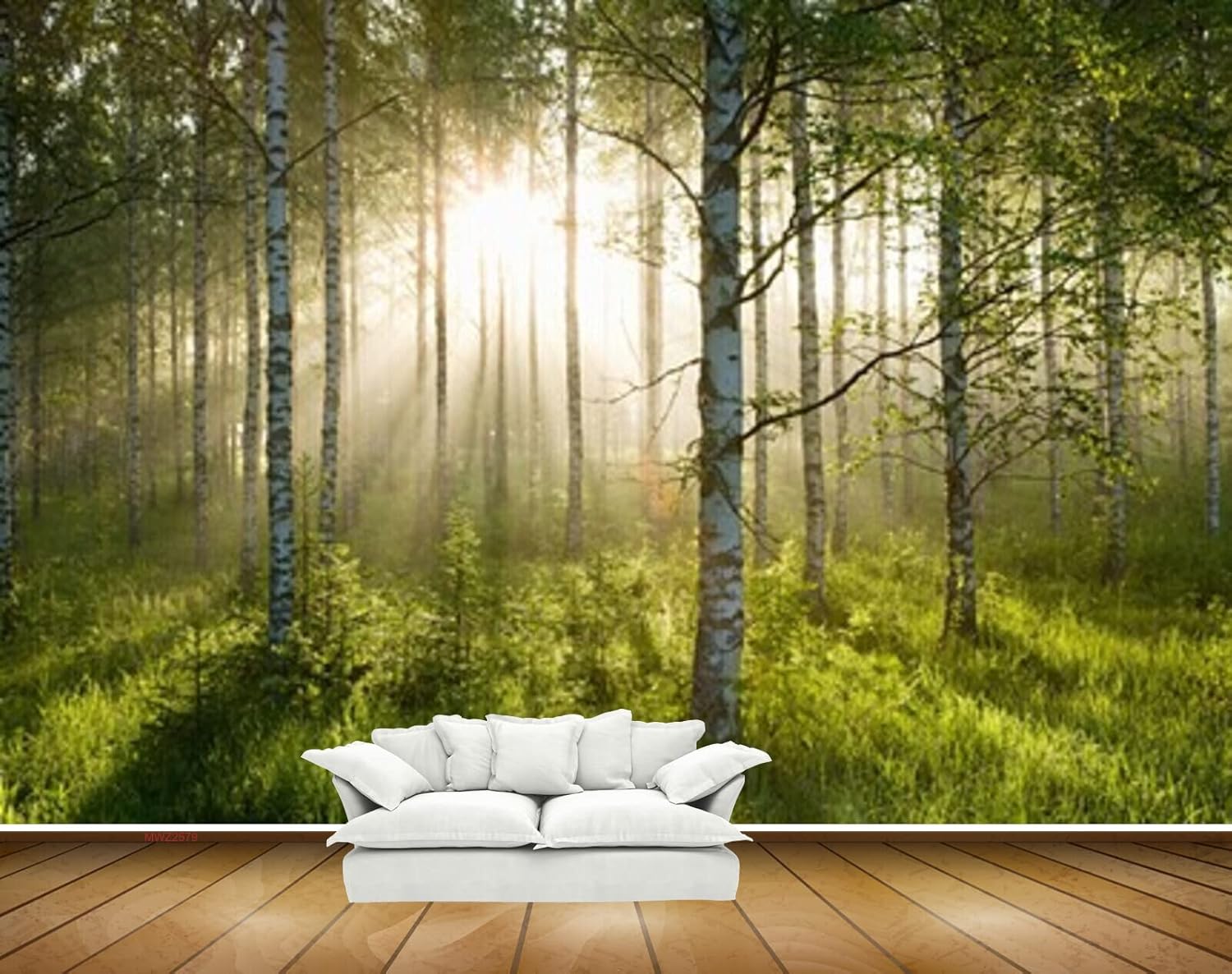 MWZ2579 Sunlight Trees Grass Forest HD 3D Wallpaper for Bedroom, Hall[6 ft x 4 ft] / [183 cm x 122 cm]