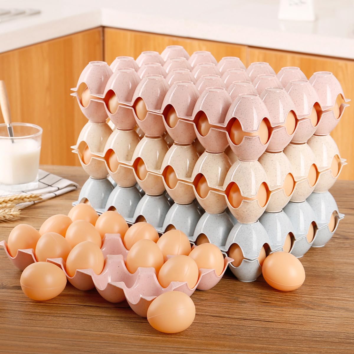 Céramique Boîte à Œufs Blanc pour Réfrigérateur 12 Cases