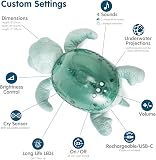 Cloud b Tranquil Turtle Green (Rechargeable) Baby White Noise Machine & Baby Night Light | Cry Sensor | Adjustable Settings | 4 Soothing Sounds & Ocean Waves Projector - 3